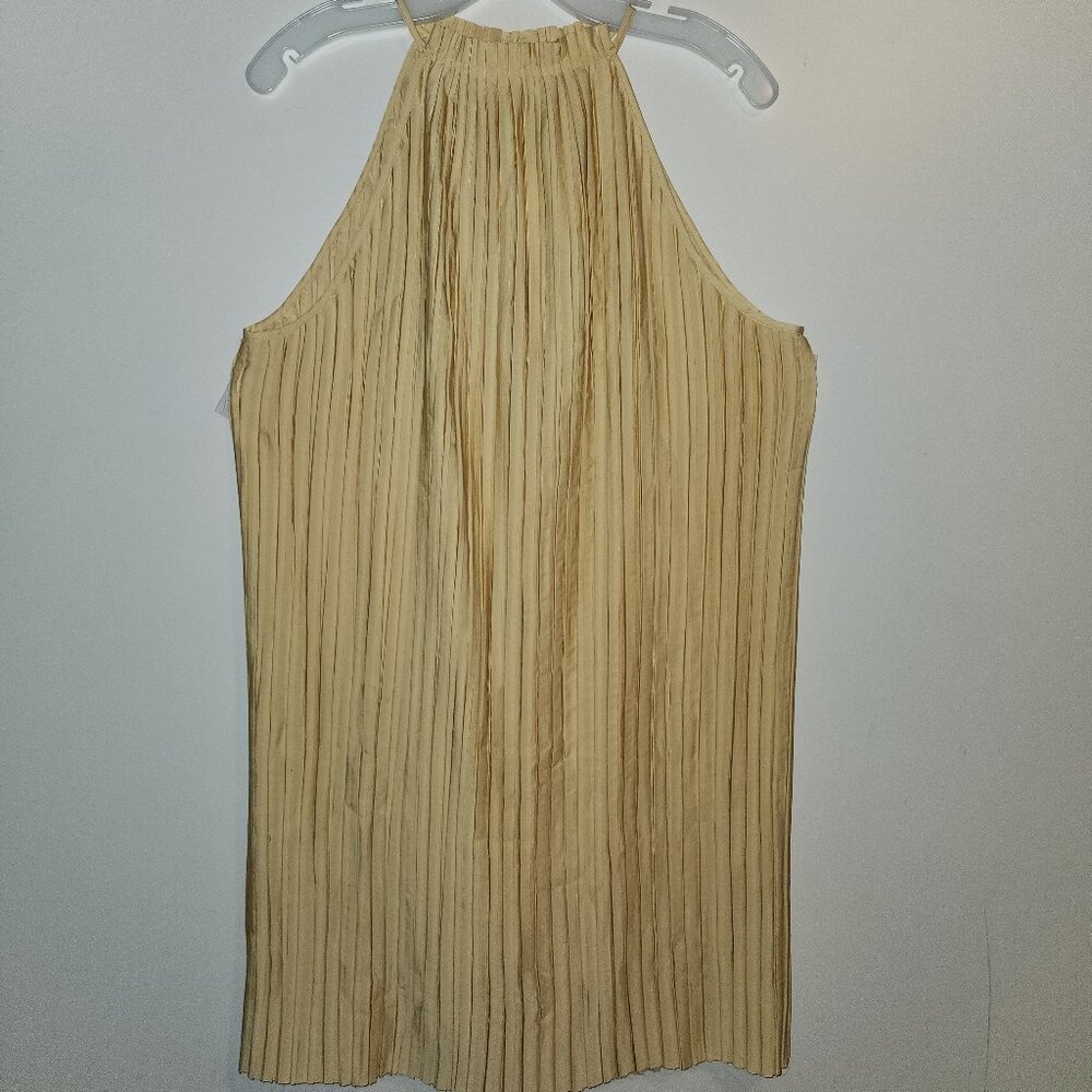 Banana Republic Dress Womens Size Large Gold Sleeveless